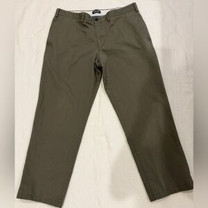 Lands' End Men's 40 Traditional Fit Forest Moss Chino Pants Cotton